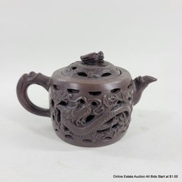 Chinese Yixing Dragon Decorated Teapot