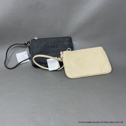 Two Coach Wristlets: SoHo Small Leather & Mini Signature LRX Wristlet NWT