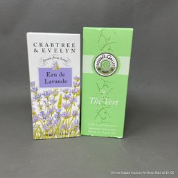 Crabtree & Evelyn Lavender Water / Roger & Gallet Eau De The Vert Perfume 100ml Each NIB