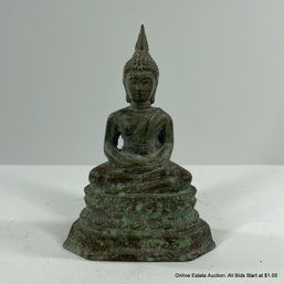 Old Thai Bronze Seated Buddha