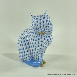 Herend Cat Porcelain Figurine