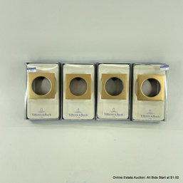 Set Of Four Villeroy & Boch Brass Tealight Holders In Original Boxes