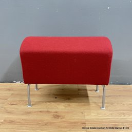 Vintage Ikea Red Pastill Wool Ottoman Bench (LOCAL PICK UP ONLY)