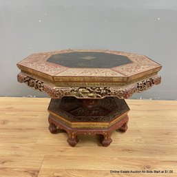 Cinnabar Style Yuan Zhuoyi Octagonal Coffee Table (LOCAL PICK UP ONLY)