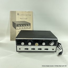 Lafayette Model LA-450 50 Watt Solid State Amplifier With Manual