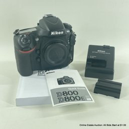 Nikon D800 Camera Body Only NO Lens With Manual