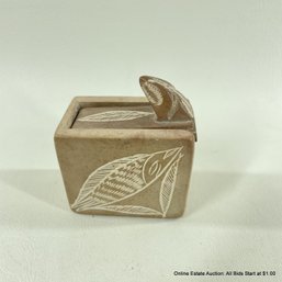 Sneaky Snake Carved Stone Box