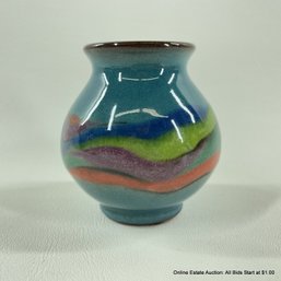 French Small Glazed Pottery Bud Vase