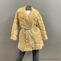 Heather Maids Fur And Leather Coat With Belt