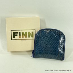 Finn Made In Canada Salmon Leather Coin Purse NIB