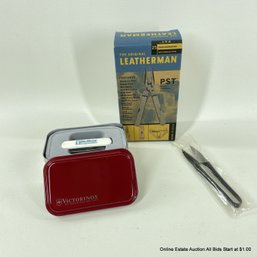 The Original Leatherman In Box With Leather Sheath Swiss Army Knife Japanese Style Thread Snips