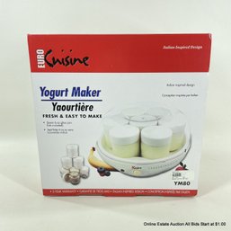 New In Box Euro Cuisine Electric Yogurt Maker With 7 Jars