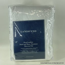 Land's End Queen Heat Comfort Stain And Water-Resistant Mattress Pad In Original Packaging