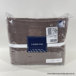 Lands' End Queen 5 Oz  Triple Brushed Flannel Sheet Set In Sable Brown In Original Packaging