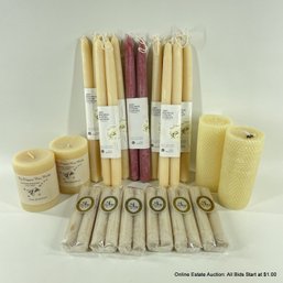 Assorted Pure Beeswax Candles By Big Dipper & Del Mar