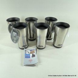 Six Thermos Nissan Stainless Steel Tumblers With Original Tags