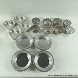 Assorted Aluminum  And Tin Jell-O And Dessert Molds