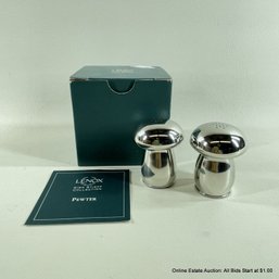 Lenox Kirk Stieff Mushroom Salt And Pepper Set In Original Box