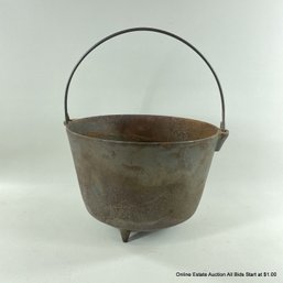 Vintage Rusty Cast Iron Cauldron