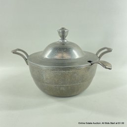 Vintage Wilton Pewter Lidded Soup Tureen With Spoon