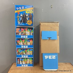 Vintage Star Wars New In Box Pez Candy Retail Display With Candy