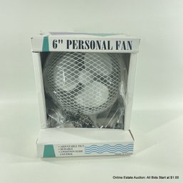 UL 6' Personal Fan In White New In Box
