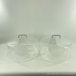 Two 12' Round Clear Display Covers