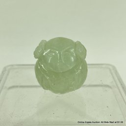 Chinese Carved Nephrite Jade Buddha Bead 1'