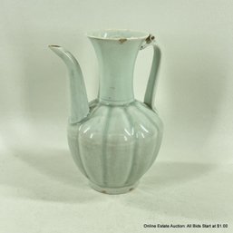 Antique Celadon Handled Wine Ewer 6.5' H