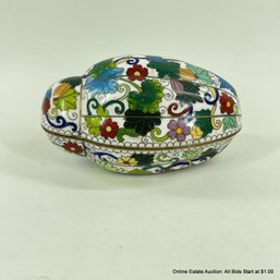 Cloisonne Lidded Gourd Form Box 5.5'