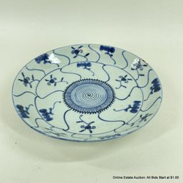 Chinese Blue & White Porcelain Plate 7.75'