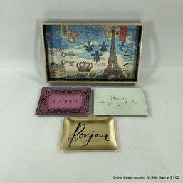 4 Paris Inspired Trays