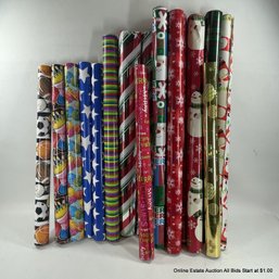 Assortment Of Open Holiday Gift Wrap (LOCAL PICKUP ONLY)