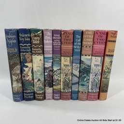 Vintage Lot Of 10 Hardcover Illustrated Junior Library Classics Grosset & Dunlap