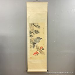 Chinese Bird Scroll Painting 71' X 20.25'