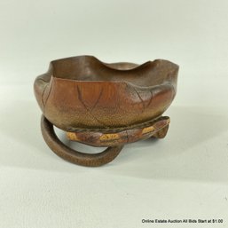 Carved Wood  Lotus Blossom Bowl 6'