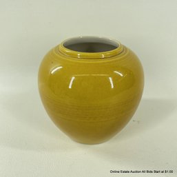 Porcelain Monochrome Yellow Ginger Jar