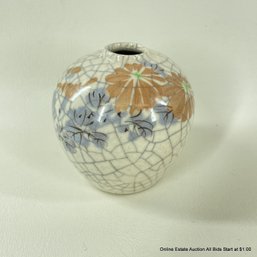 Hand-painted Crackle Glaze Ginger Jar 4'