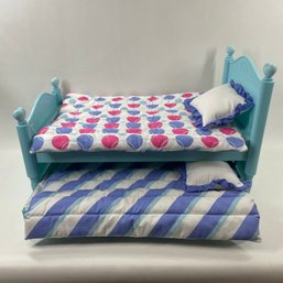 American Girl Bitty Baby Twins Trundle Bed In Blue