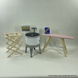 American Girl Doll Washtub, Ironing Board, Drying Rack & Sudso Soap Box