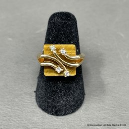 14K H.G.E (electro-plated) Mid-century Ring