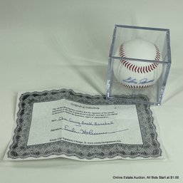 Cha Seung Baek Autographed Baseball With C.O.A. In Display Box