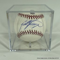 Scott Spiezio Autographed Baseball With Hologram In Display Box