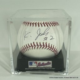 Kenji Johjima Autographed Baseball With Hologram In Display Box