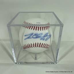 Travis Blackley Autographed Baseball In Display Box