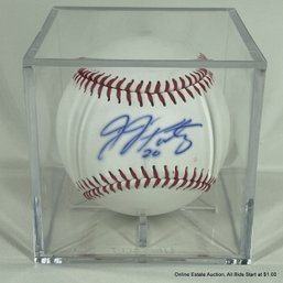 J.J. Putz Autographed Baseball In Display Box