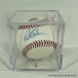 Pat Borders Autographed Baseball With Hologram In Display Box