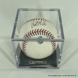 Bob Melvin Autographed Baseball With Hologram In Display Box