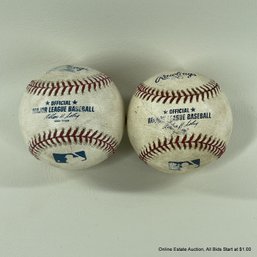 Pair Of Rawlings Official Major League Baseballs