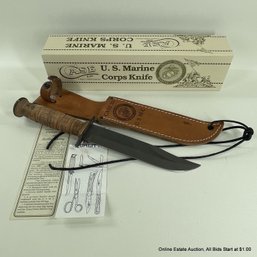 Case XX US Marine Corps Knife New In Box With Leather Sheath
